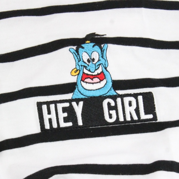 Disney Genie "Hey Girl" Tie Hem Crop Top - Picture 2 of 6